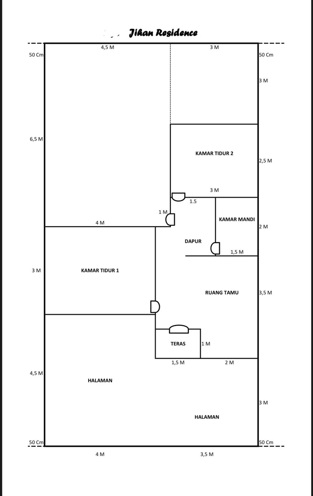 foto denah rumah tipe 36 perumahan Jihan Residence
