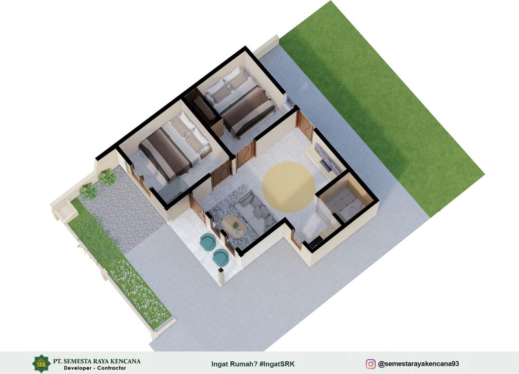 foto denah rumah tipe 36/104 perumahan BUNGA CIPTA LESTARI