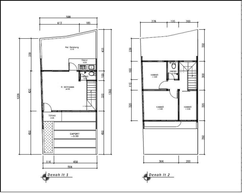 foto denah rumah tipe 60 Compact 3 Kamar HC (601) perumahan G-Land Katapang Residence 1