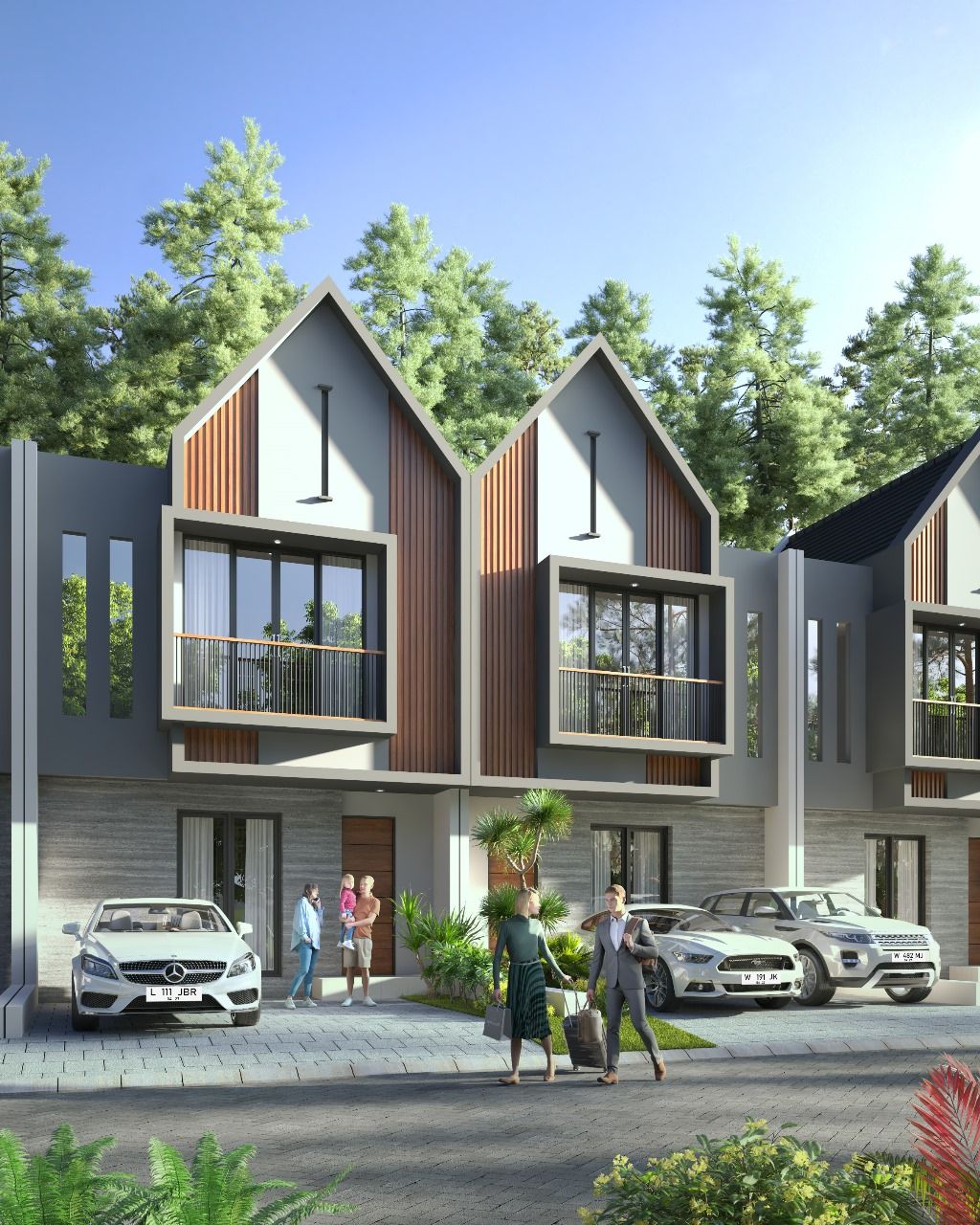foto tampak rumah tipe ASCONA perumahan DE CASSABLANCA RESIDENCE