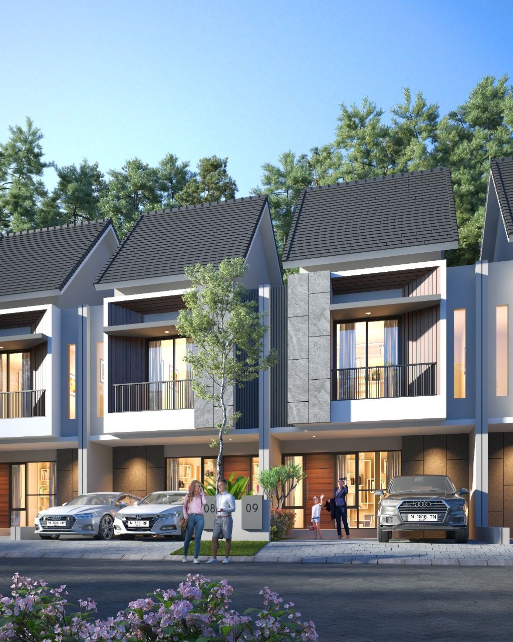 foto tampak rumah tipe CESENA perumahan DE CASSABLANCA RESIDENCE