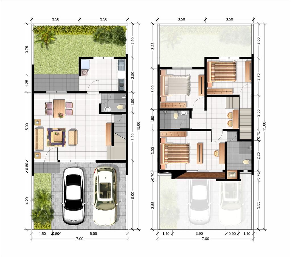 foto denah rumah tipe VIESTE perumahan DE CASSABLANCA RESIDENCE