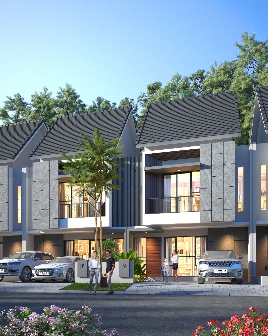 foto tampak rumah tipe VIESTE perumahan DE CASSABLANCA RESIDENCE