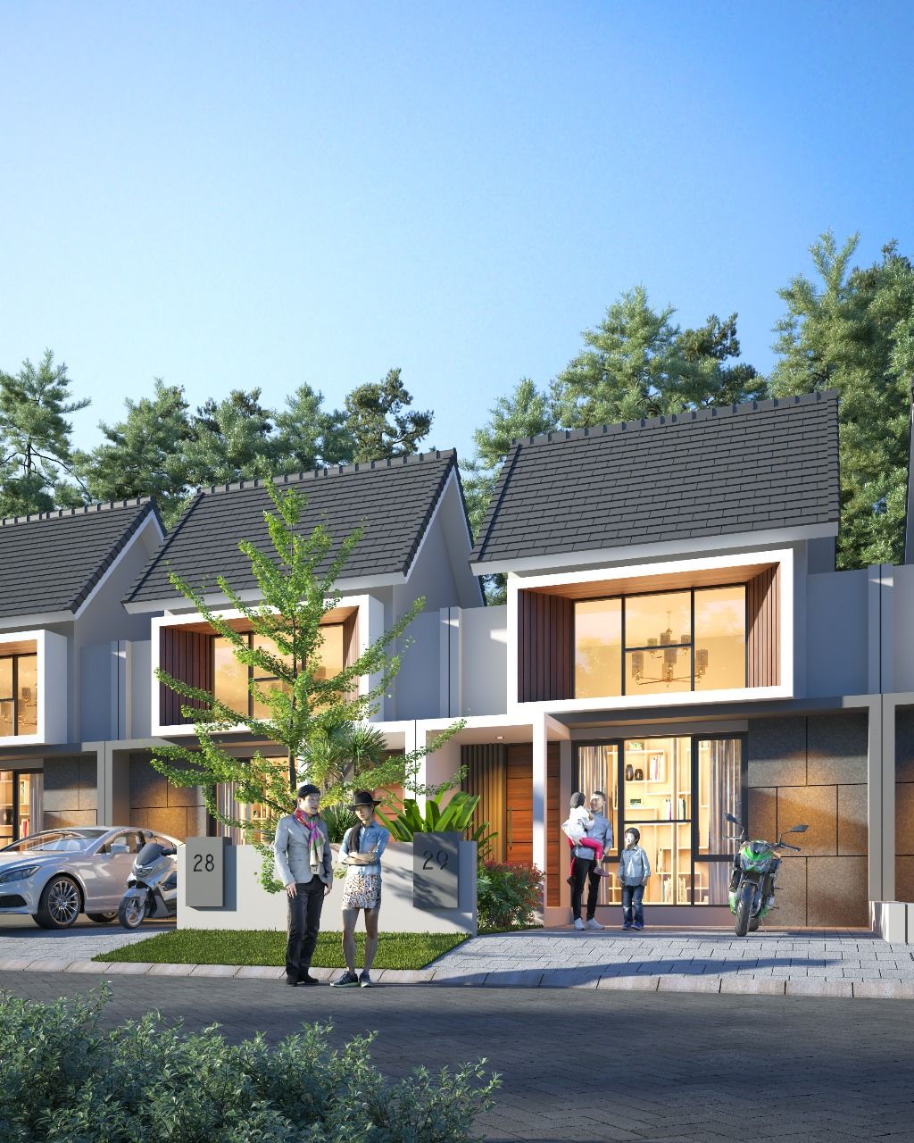 foto tampak rumah tipe FIRENZE perumahan DE CASSABLANCA RESIDENCE