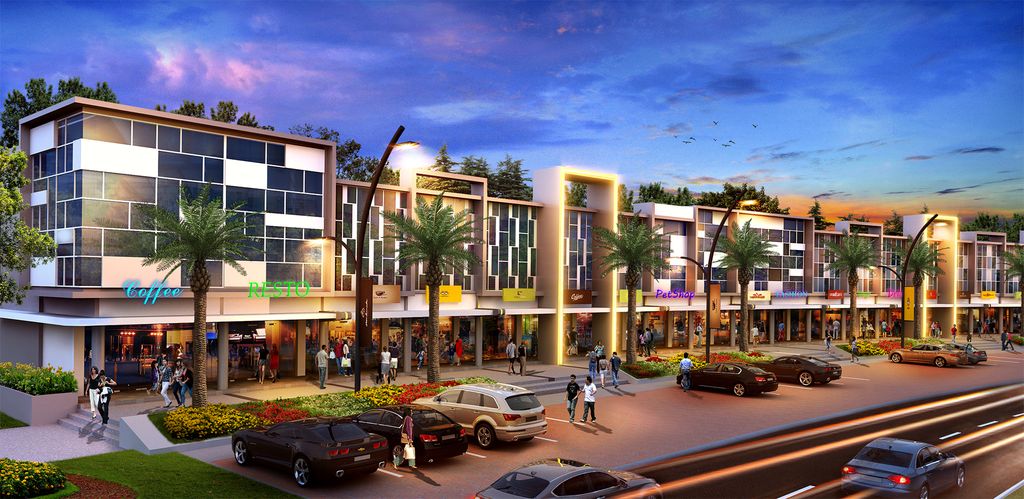 foto tampak rumah tipe RUKO URBAN PLAZA perumahan Metland Transyogi Cibubur
