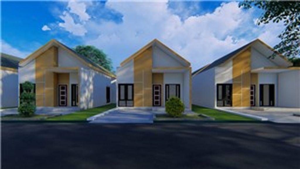 foto tampak rumah tipe RSH perumahan GREEN ARSYAD RESIDENCE