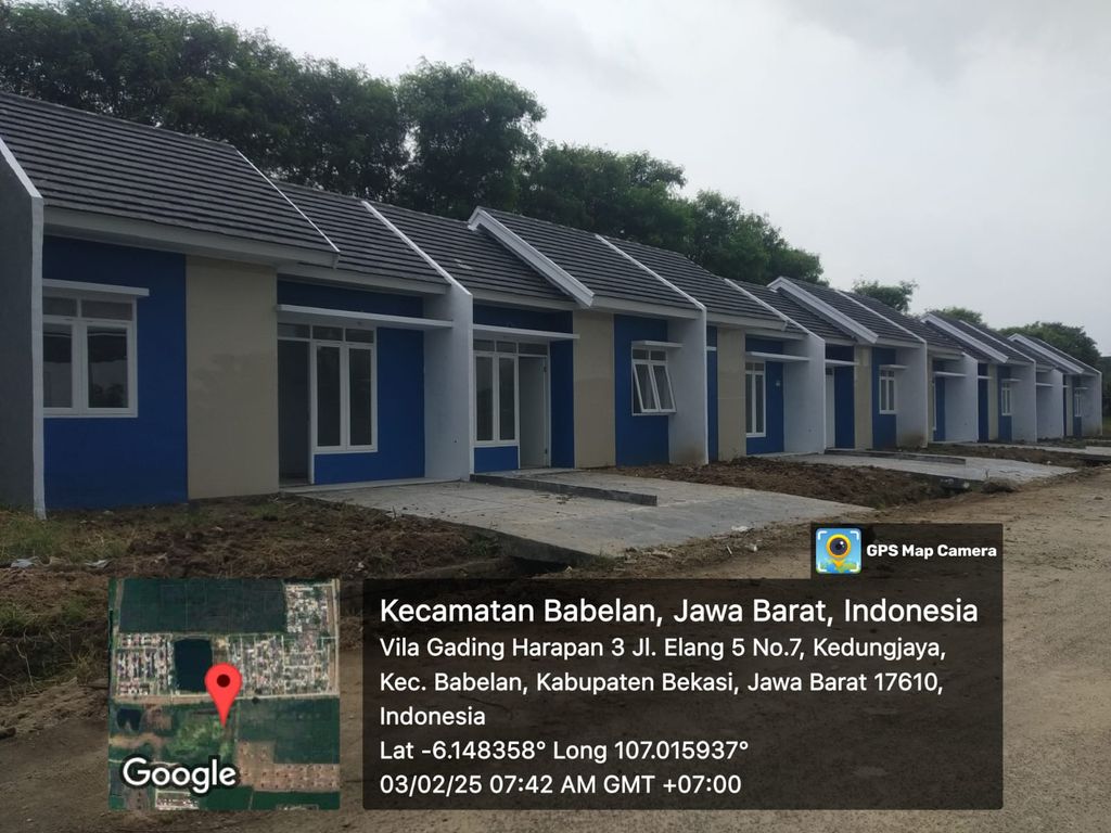 foto tampak rumah tipe 25/73 perumahan Villa Gading Harapan 3