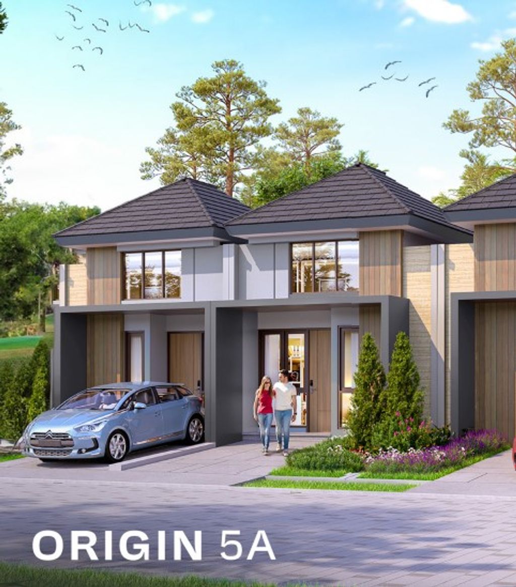 foto tampak rumah tipe Origin 5A perumahan CitraGarden Serpong Cluster Elaia
