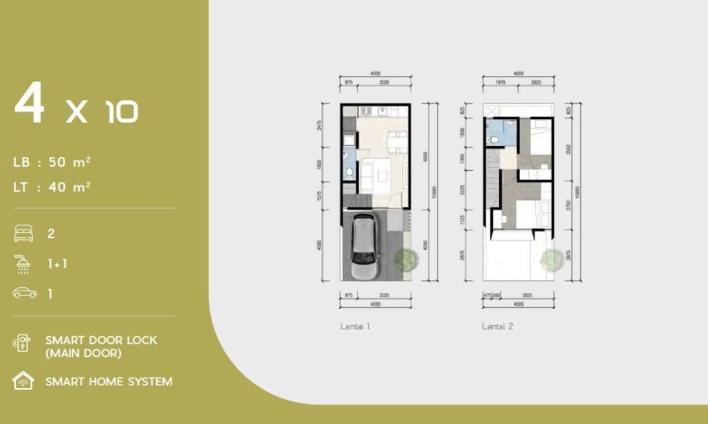 foto denah rumah tipe Clarity perumahan CitraGarden Serpong Cluster Elaia
