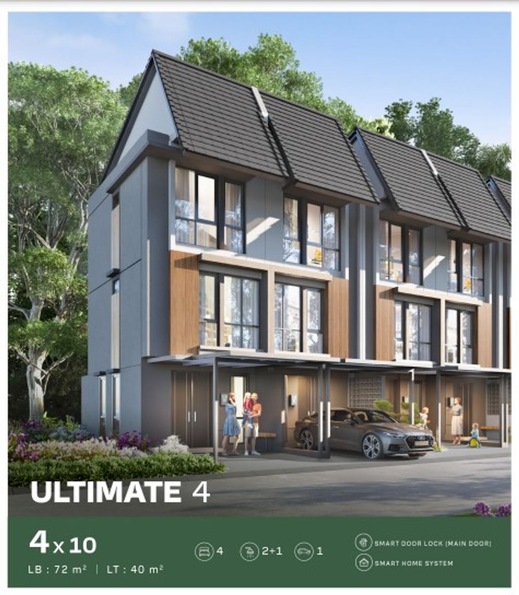 foto tampak rumah tipe Ultimate 4 perumahan CitraGarden Serpong Cluster Elaia