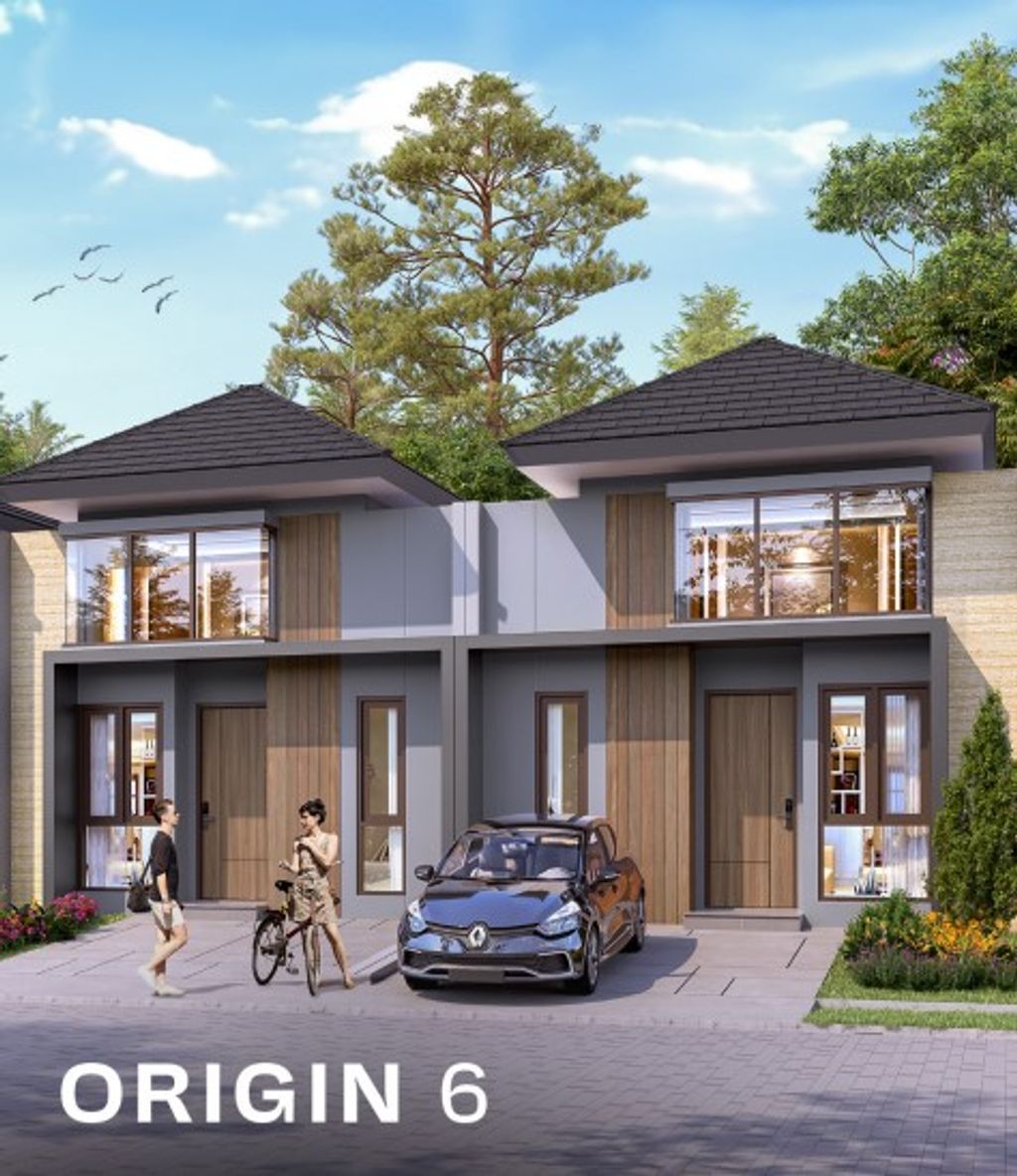 foto tampak rumah tipe Origin 6 perumahan CitraGarden Serpong Cluster Elaia