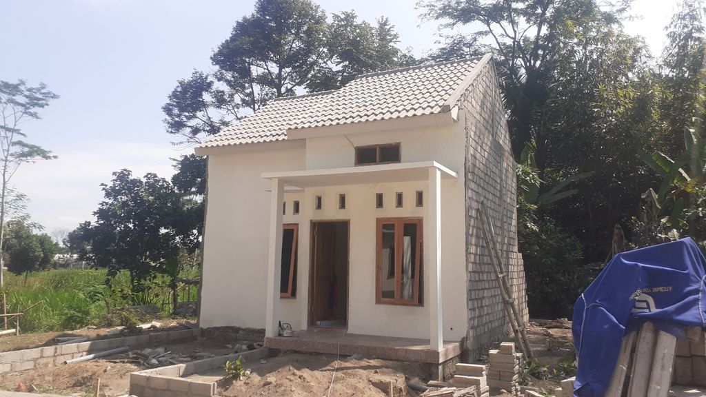 foto tampak rumah tipe 30 lebar 6 perumahan AREUMDAUN VILLAGE