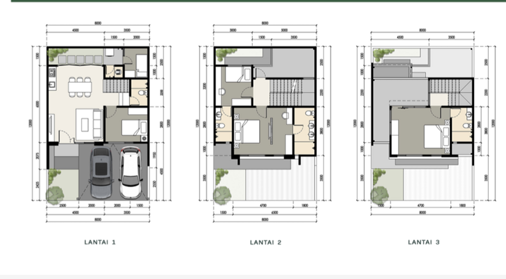 foto denah rumah tipe ULTIMATE 8 perumahan CitraGarden Serpong Cluster Elaia