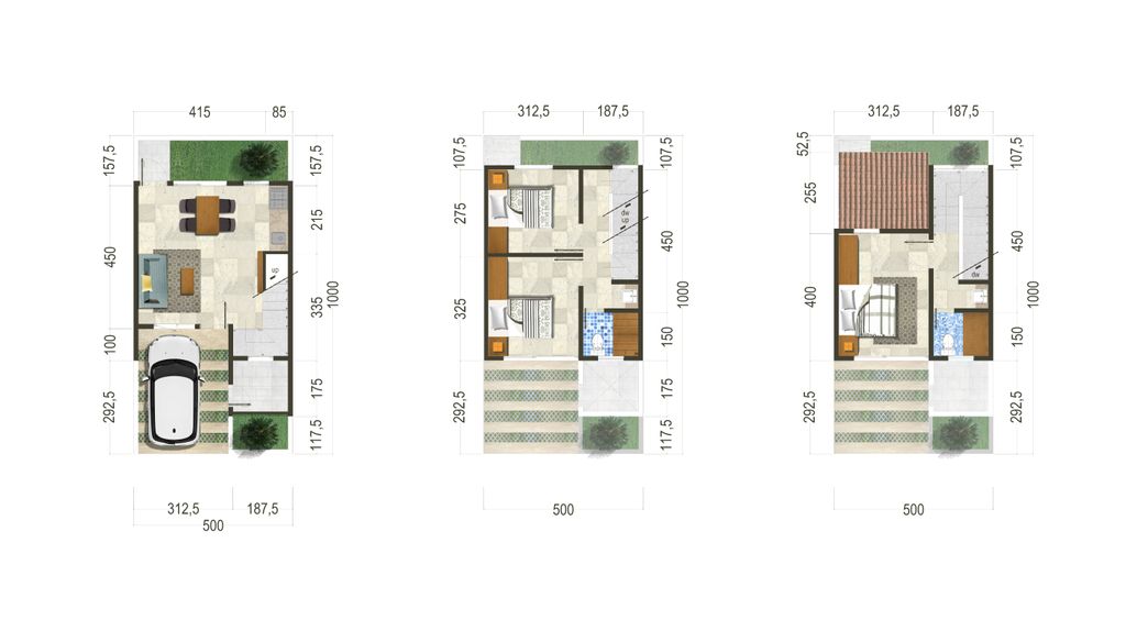 foto denah rumah tipe Serenade - 3BR Standard perumahan ROYAL RESIDENCE