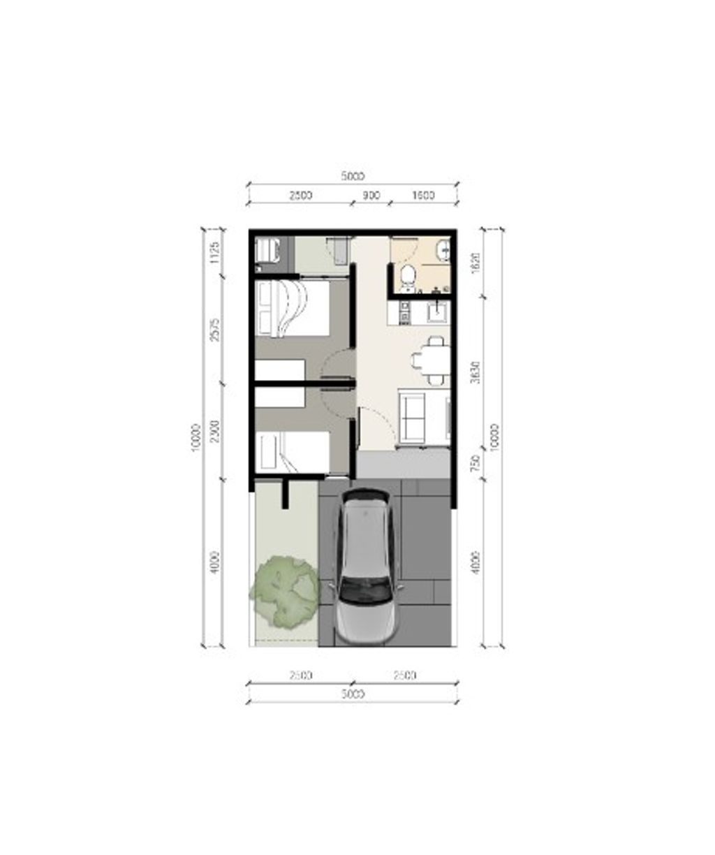 foto denah rumah tipe Origin 5A perumahan CitraGarden Serpong Cluster Elaia
