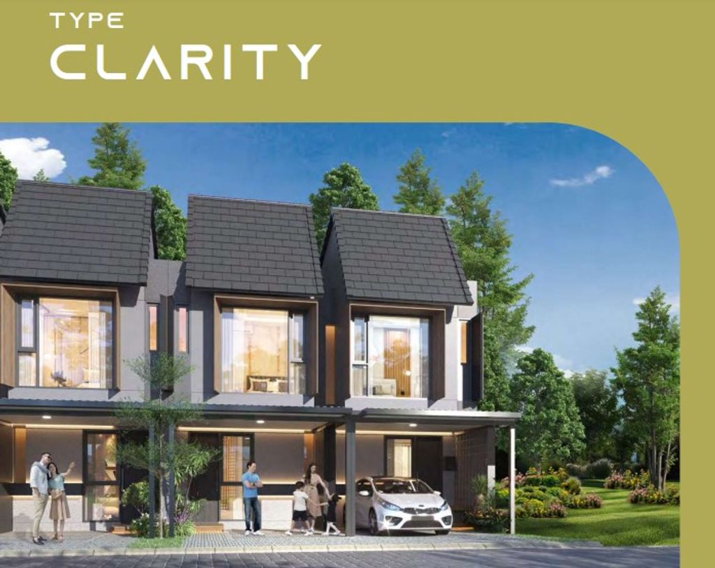foto tampak rumah tipe Clarity perumahan CitraGarden Serpong Cluster Elaia