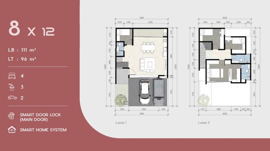 foto denah rumah tipe Prime perumahan CitraGarden Serpong Cluster Elaia