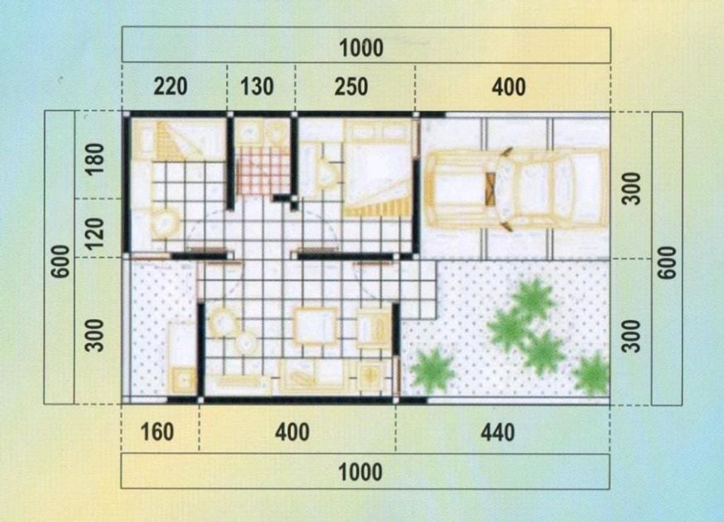 foto denah rumah tipe 30/60 perumahan CIMANGGUNG RESIDENCE