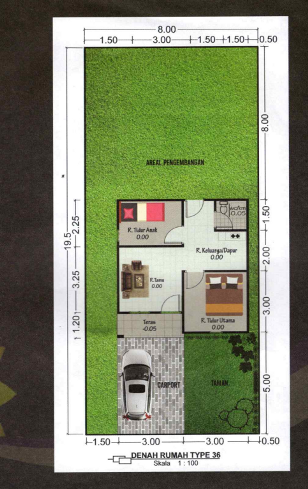 foto denah rumah tipe 36 perumahan BARUNIA RESIDENCE 3
