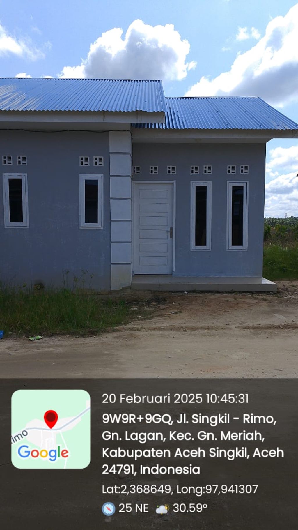 foto tampak rumah tipe 45 perumahan Griya rima melati