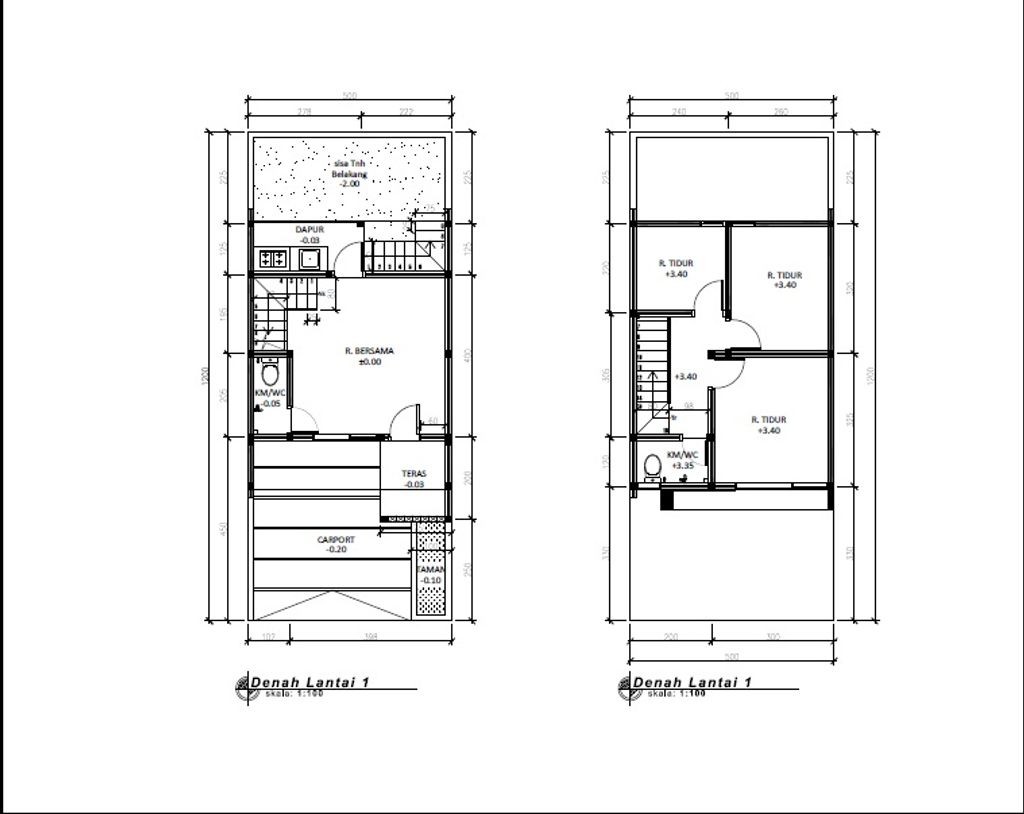 foto denah rumah tipe 54 Compact Cozy Level Qeila (452) perumahan G-Land Padalarang Residence 2