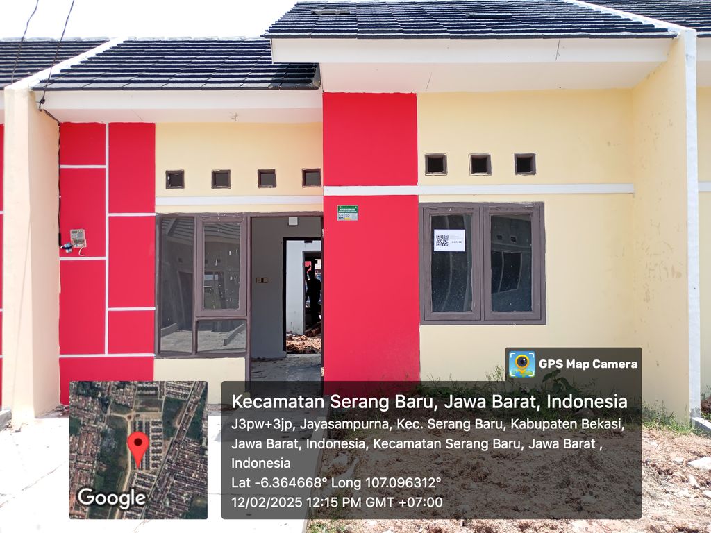 foto tampak rumah tipe 30/60 perumahan Cikarang Utama Residence 2 tahap II