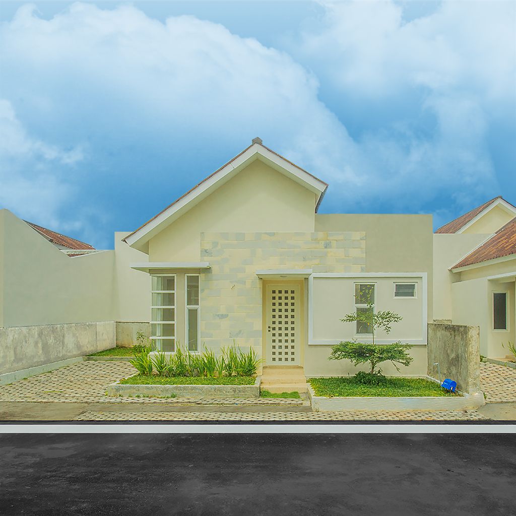 foto tampak rumah tipe 40/100 perumahan Mahkota Sayang Sayang