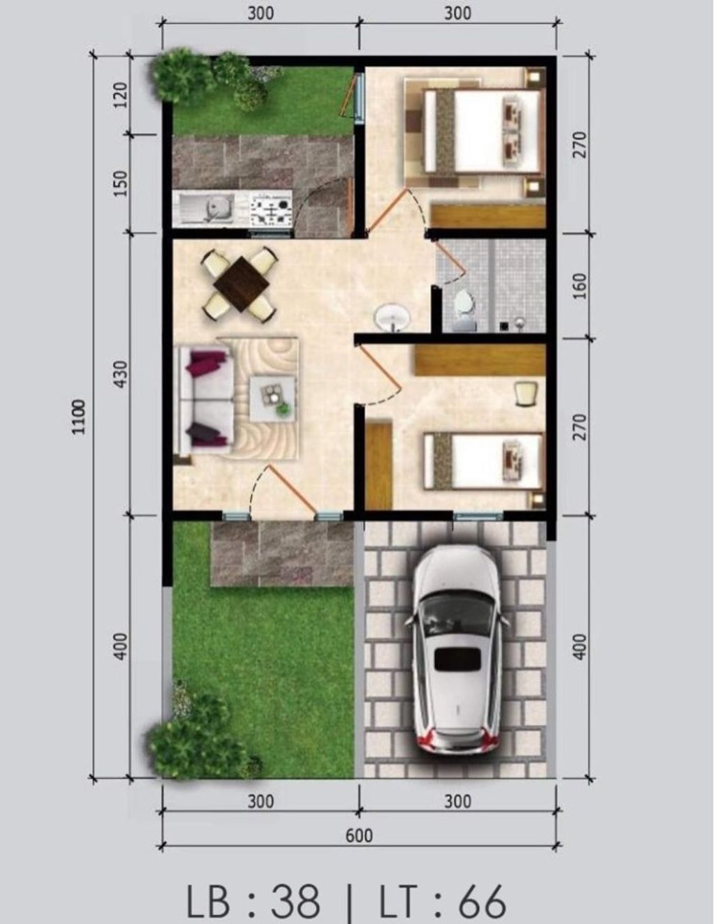 foto denah rumah tipe LEBAR 6 MONTEVERDE NEW LIVISTONA 3 2025 perumahan Citra Land Cibubur