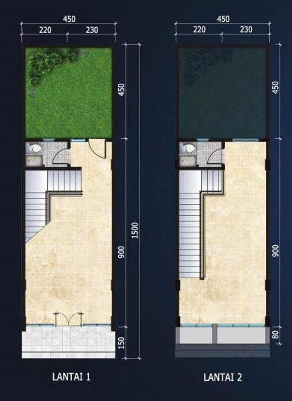 foto denah rumah tipe RUKO THE AVENUE 1 2025 perumahan Citra Land Cibubur