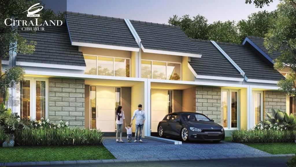 foto tampak rumah tipe LEBAR 6 MONTEVERDE LIVISTONA 2A 2025 perumahan Citra Land Cibubur