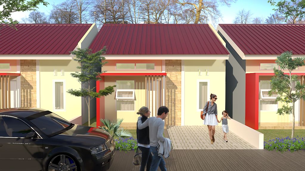 foto tampak rumah tipe 36 M2 perumahan VILLA MAHKOTA 4
