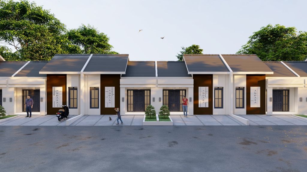 foto tampak rumah tipe SUBSIDI perumahan ANDARA BLOSSOM VILLE