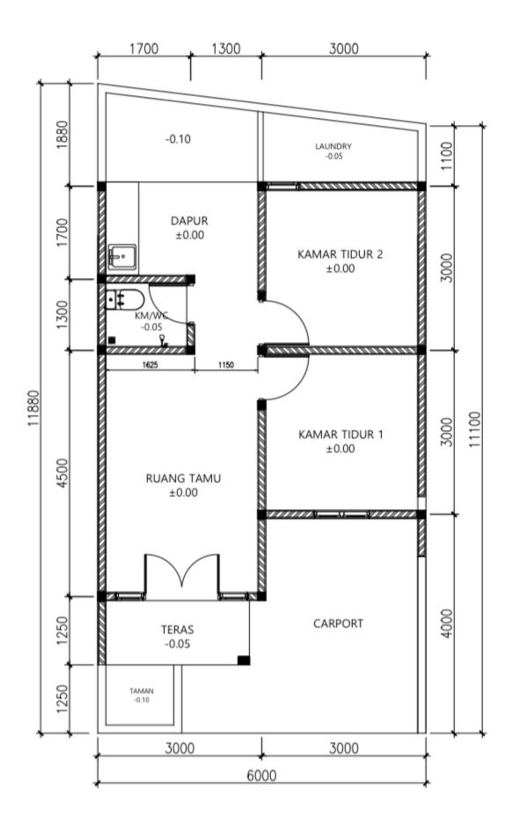 foto denah rumah tipe 45 perumahan MEADOW GARDEN