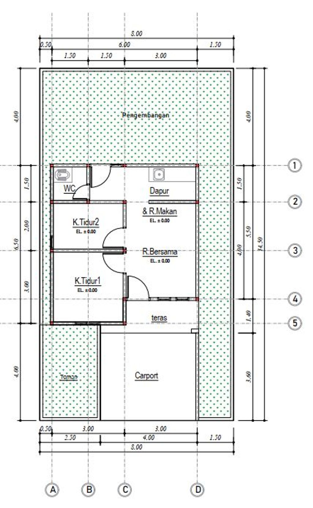 foto denah rumah tipe 36 RSH 2025 perumahan Rafello Indah 5
