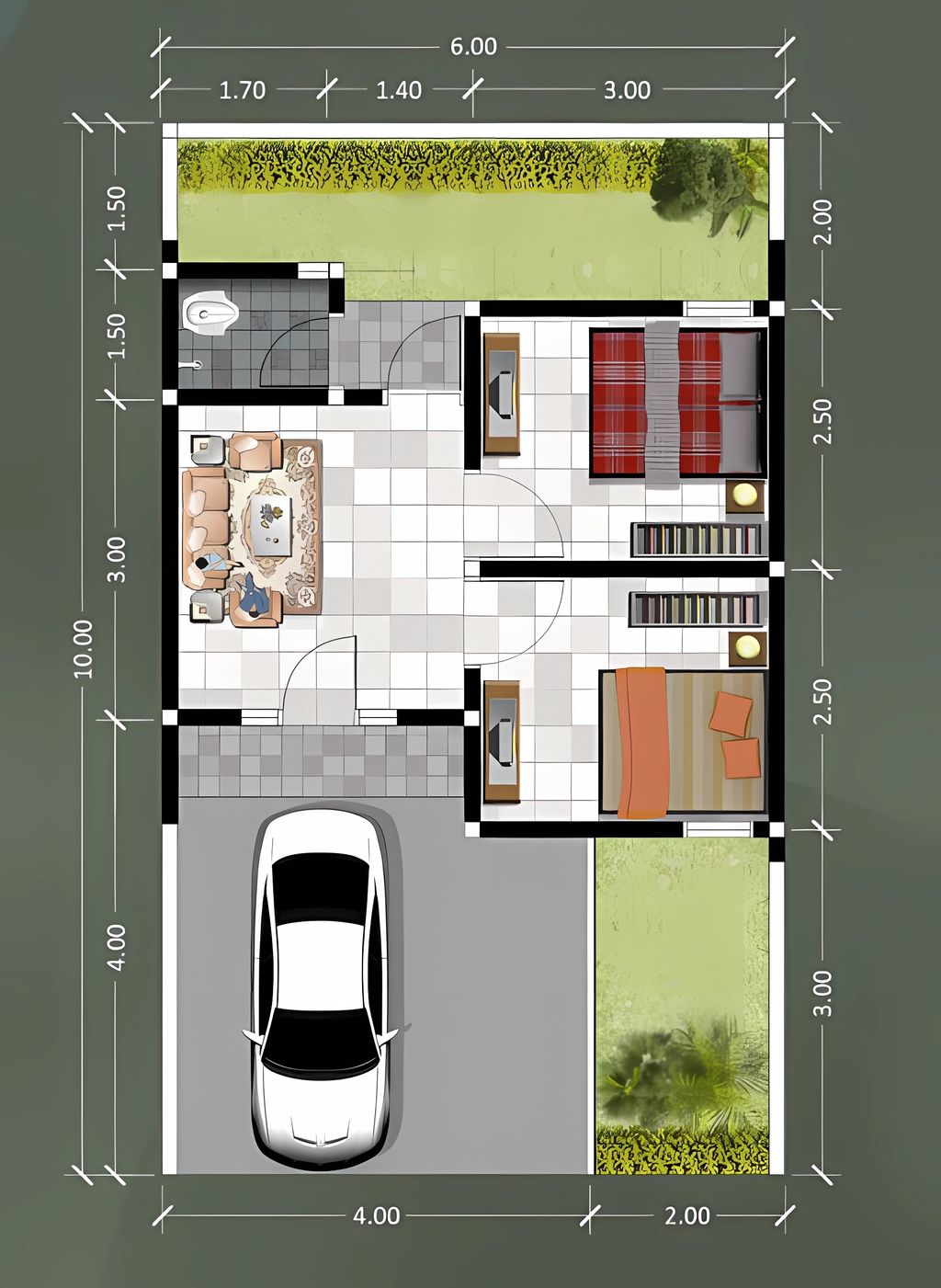 foto denah rumah tipe T30_Komersil perumahan Grand Kencana Purwosari