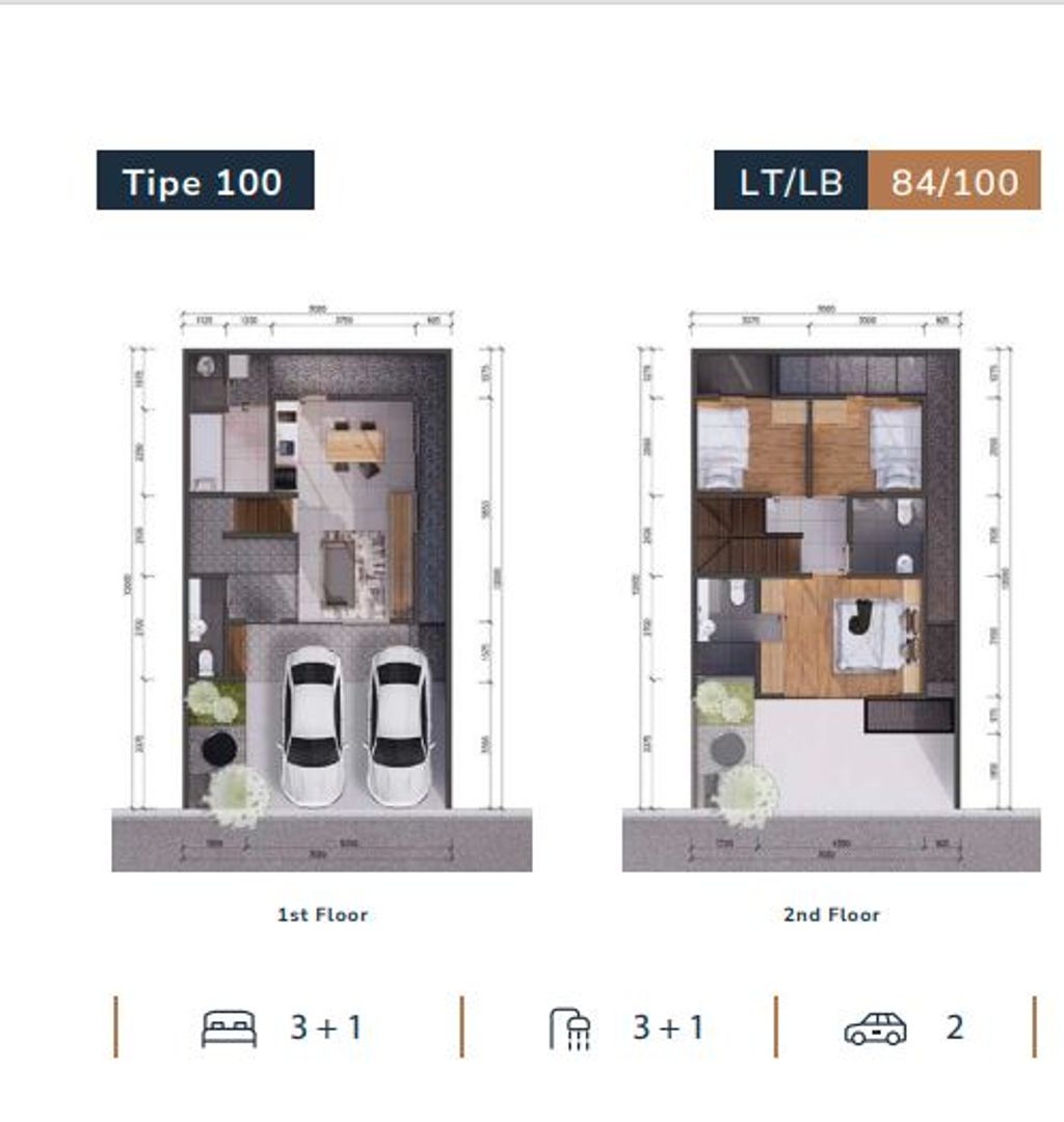 foto denah rumah tipe 84/120 perumahan RUMA CIRENDE 3