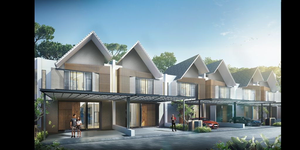 foto tampak rumah tipe Jura B perumahan Metland Menteng