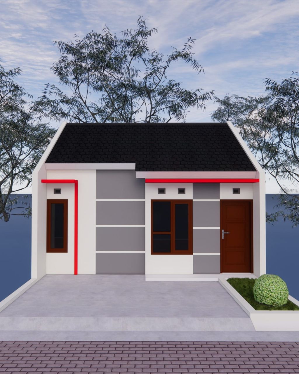 foto tampak rumah tipe 30/60 perumahan MULYA PERMAI 6