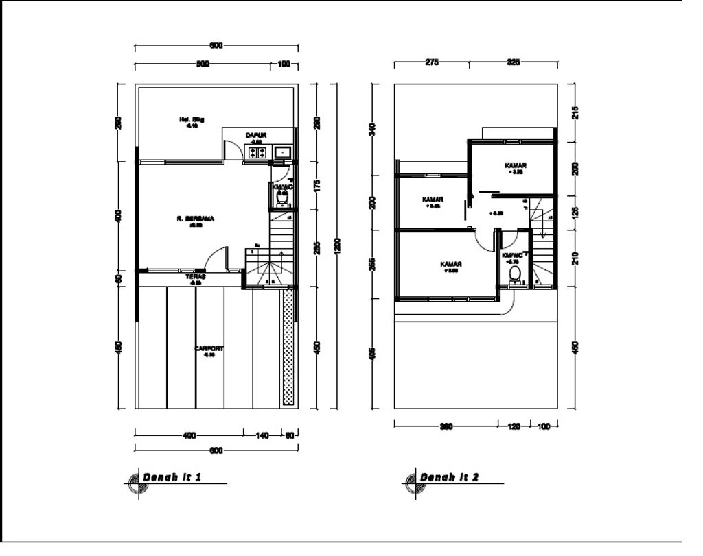foto denah rumah tipe 57 Compact High Ceiling (3KT) (644) perumahan G-Land Ciwastra Park 2