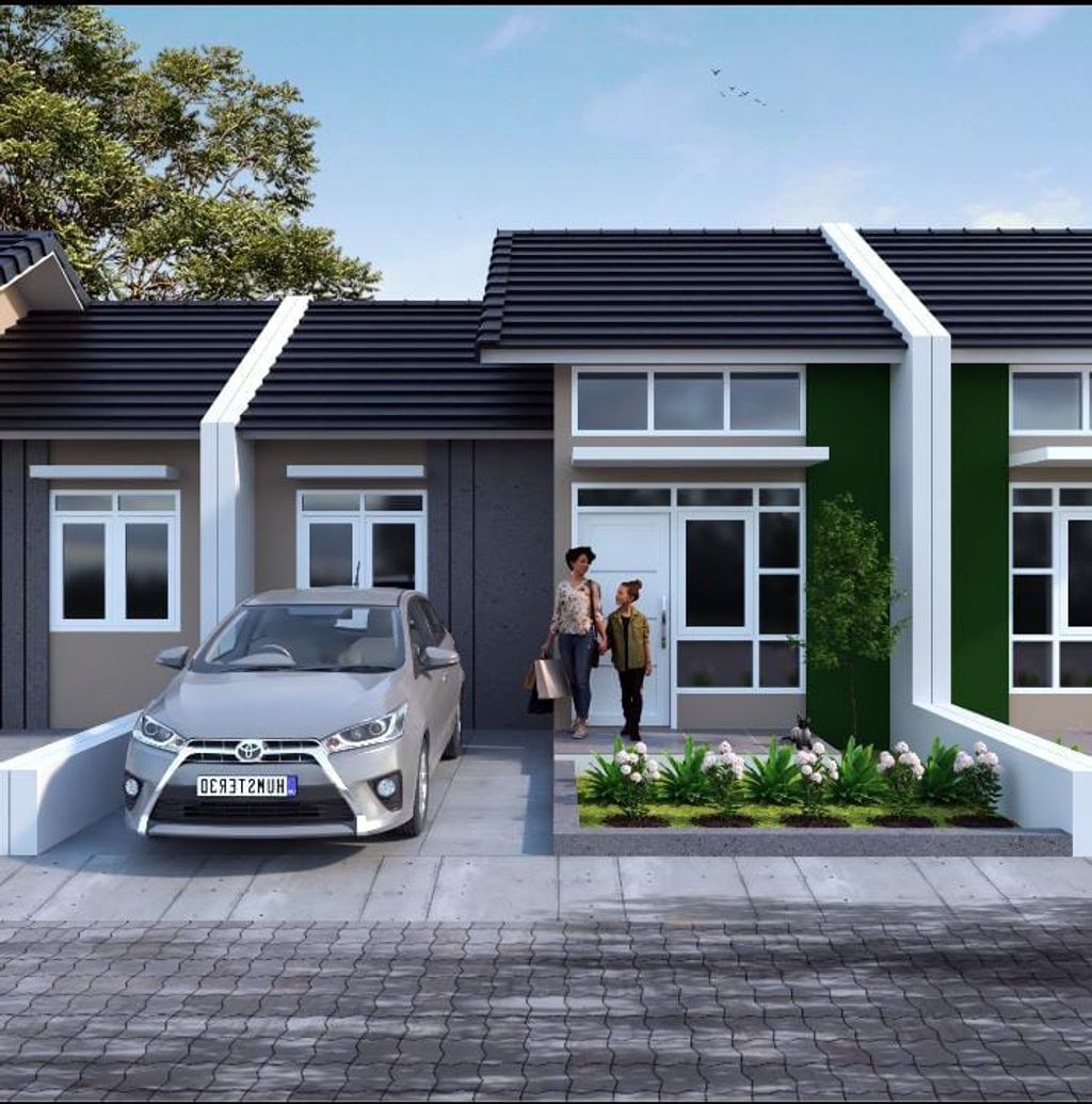 foto tampak rumah tipe 30/60 perumahan cluster purwosari residence