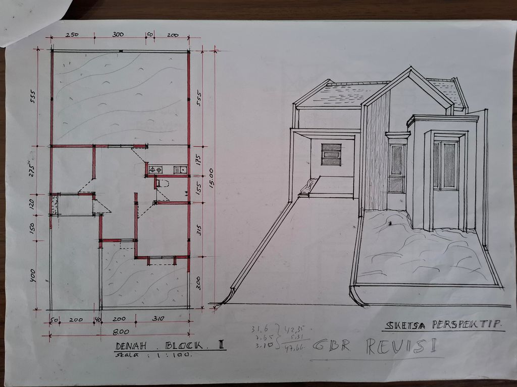 foto denah rumah tipe I-7 perumahan PANORAMA BANJARAN