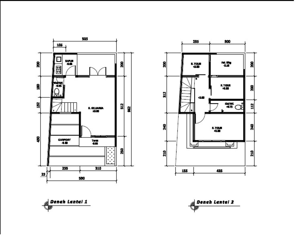 foto denah rumah tipe 57 New Compact HC Classic (3KT) (637) perumahan G-Land Arcadia Buahbatu
