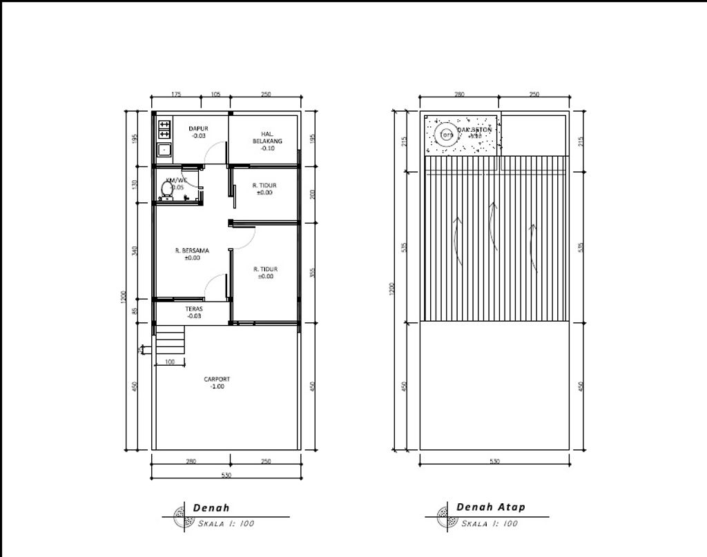 foto denah rumah tipe 30 1 Lantai Kontur 1m (338) perumahan G-Land Padalarang Valley