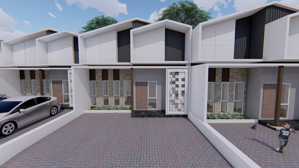 foto tampak rumah tipe R-02A perumahan GRAND SUNAN GIRI