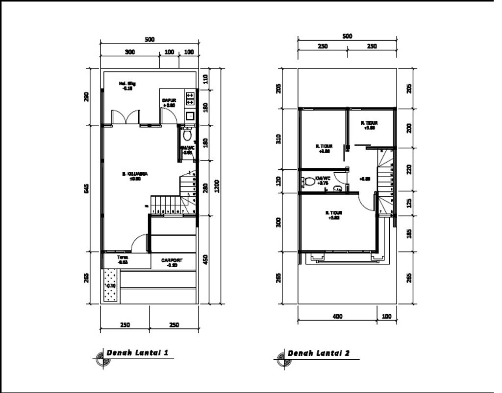 foto denah rumah tipe 60 New Compact HC Classic (3KT) (321) perumahan G-Land Arcadia Buahbatu
