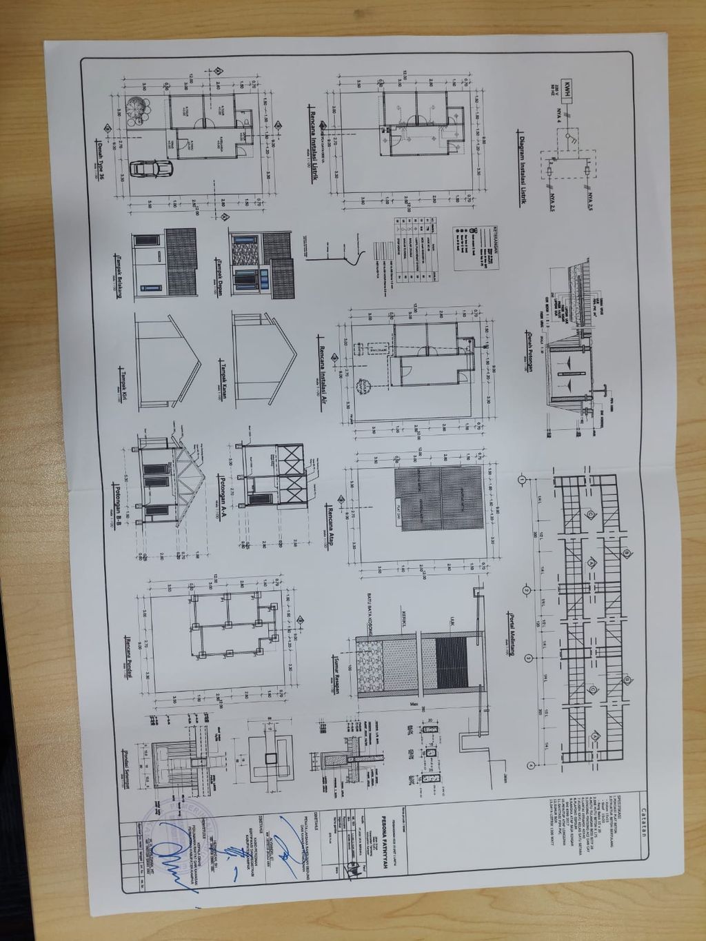 foto denah rumah tipe 36 perumahan PESONA ARSYIFA
