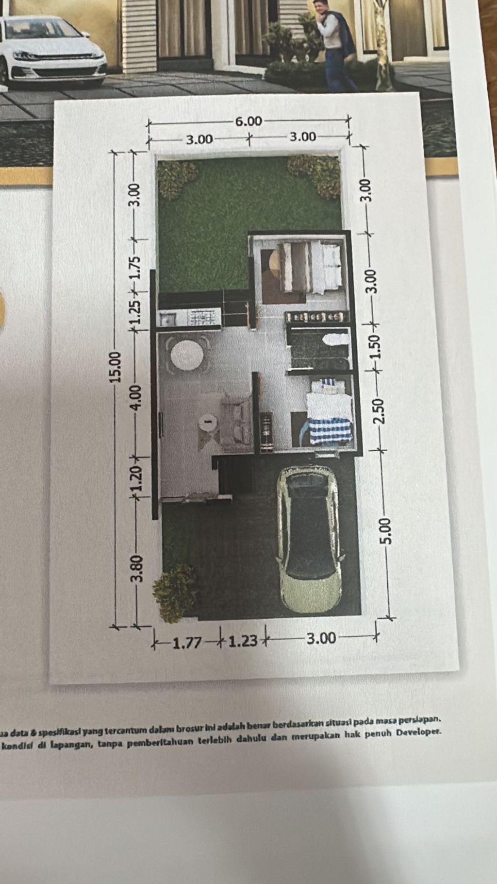 foto denah rumah tipe DAISY STANDAR perumahan BREEZE GARDEN