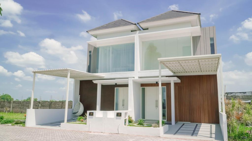 foto tampak rumah tipe 85 perumahan BALE NIRWANA RESORT