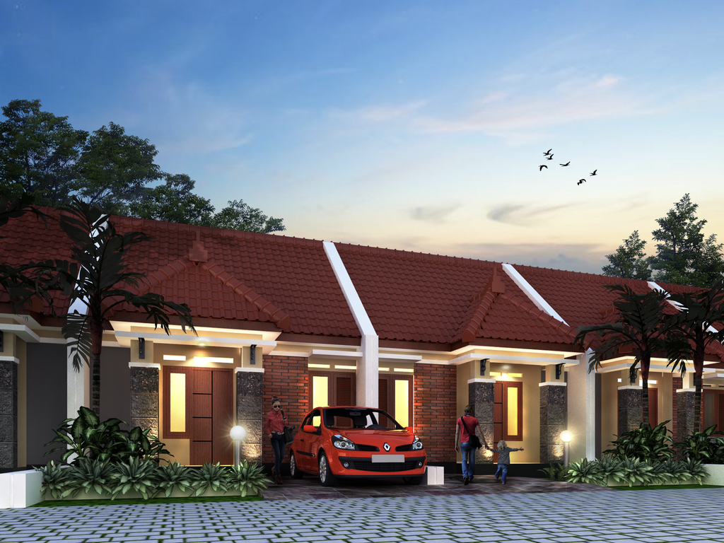 foto tampak rumah tipe 45 perumahan Ambara Citra 2
