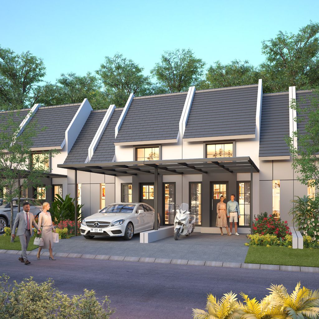 foto tampak rumah tipe Patra Grande 36/70 perumahan Patra Raya